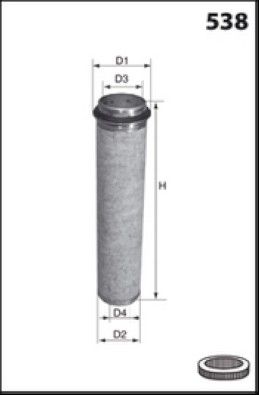 MISFAT Filtre à air secondaire R166