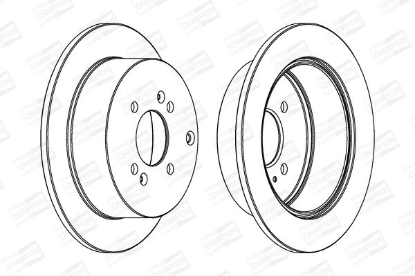 Диск тормозной (задний) CHAMPION
