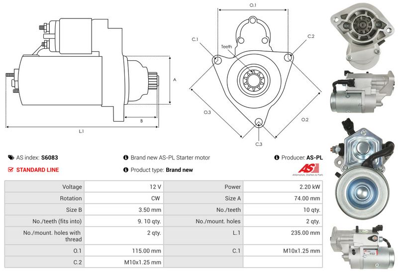 AS-PL S6083 Starter