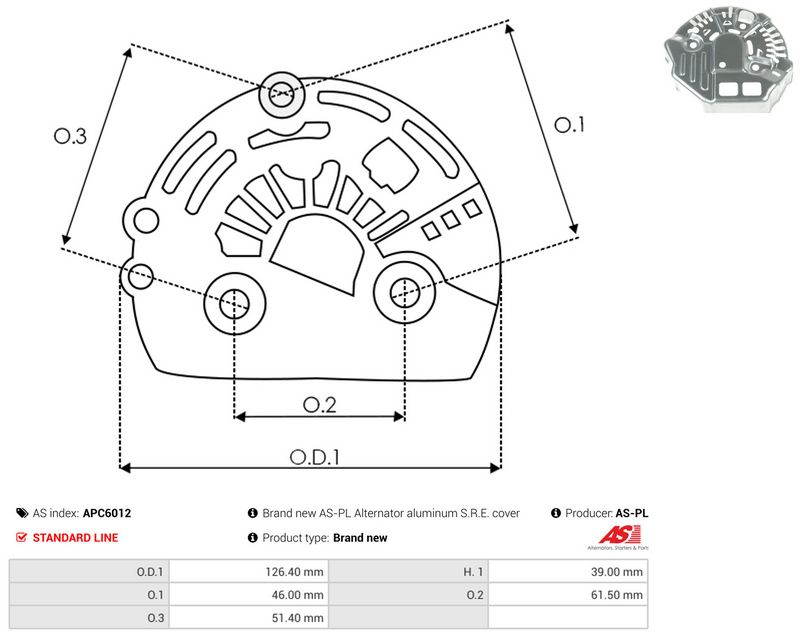 Kaitsekate, generaator, AS-PL APC6012
