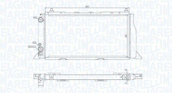 Радіатор, система охолодження двигуна, Magneti Marelli 350213406000