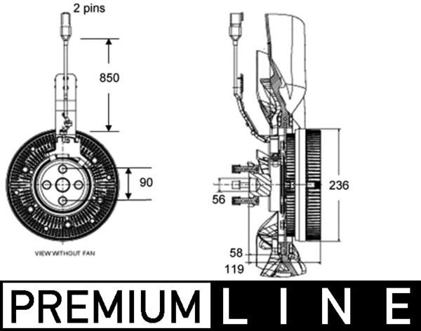 Product Image - Koppeling, radiateurventilator - CFC139000P - MAHLE