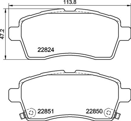 BREMBO Remblokkenset, schijfrem P 79 037