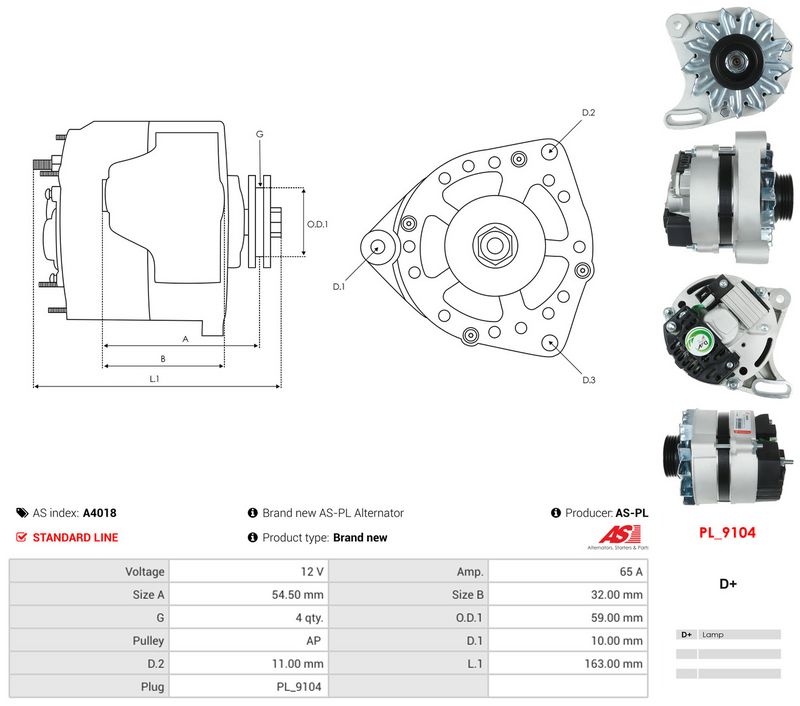 Generaator, AS-PL A4018