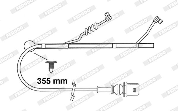 FERODO FAI163 Warning Contact, brake pad wear