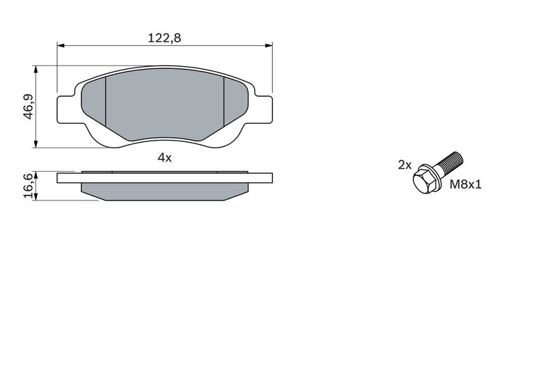 BOSCH 0 986 494 065 Brake Pad Set, disc brake