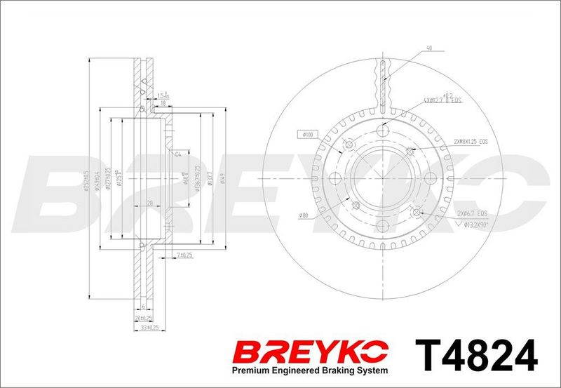 DAVID VASCO T4824 Brake Disc