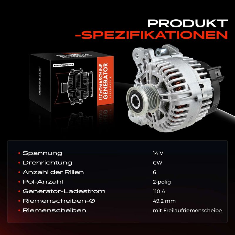 Frankberg 5481FB0001834 Alternator