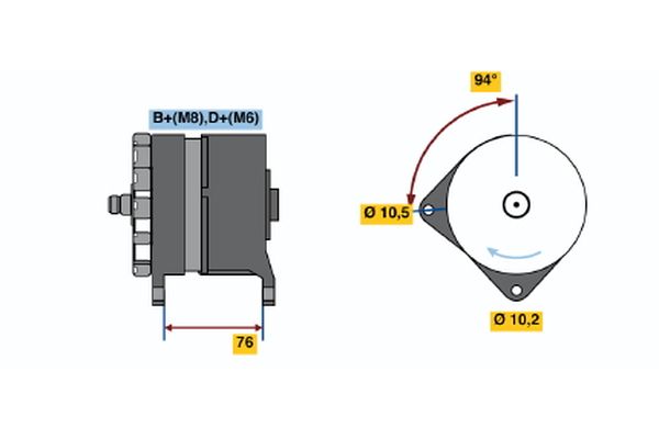 Bosch Alternator 0 120 468 102