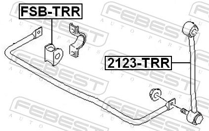 FEBEST FSB-TRR Mounting, stabiliser bar