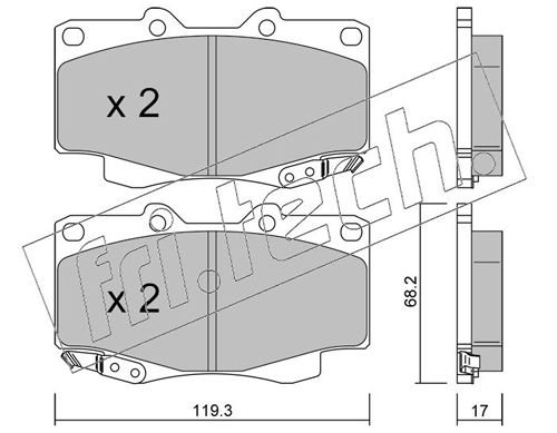 fri.tech. 131.1 Brake Pad Set, disc brake