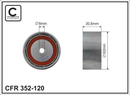 Натяжний ролик, зубчастий ремінь, Caffaro 352-120