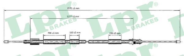 Тросовий привод, стоянкове гальмо, Lpr C0119B