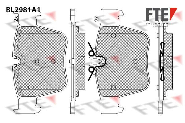 FTE fékbetétkészlet, tárcsafék BL2981A1