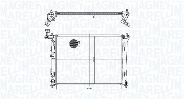 Радіатор, система охолодження двигуна, Magneti Marelli 350213168100