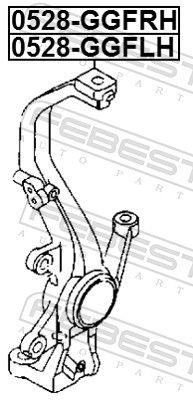 FEBEST 0528-GGFLH Steering Knuckle, wheel suspension