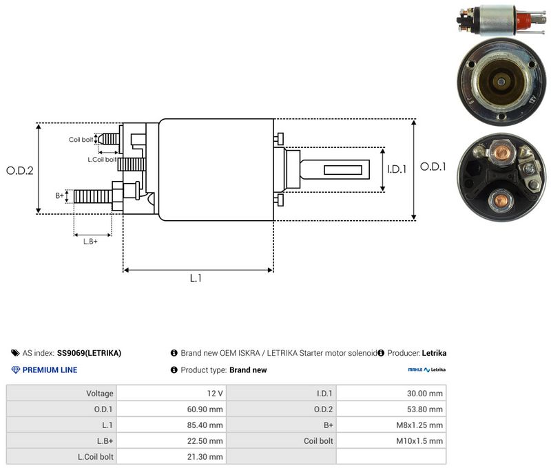 AS-PL SS9069(LETRIKA) Solenoid Switch, starter