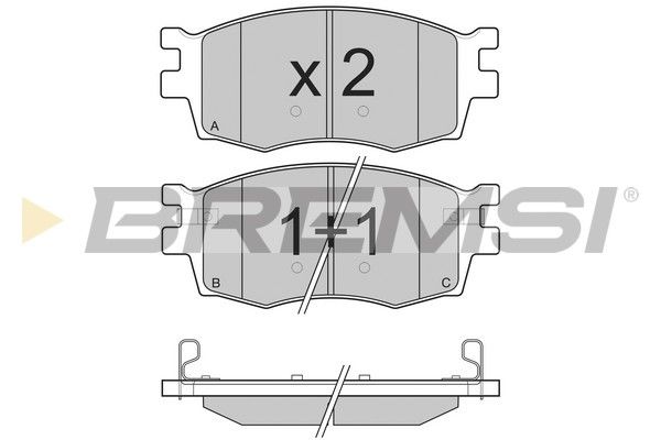 Гальмівні колодки пер. Hyundai Accent/Kia Rio 05- (mando)