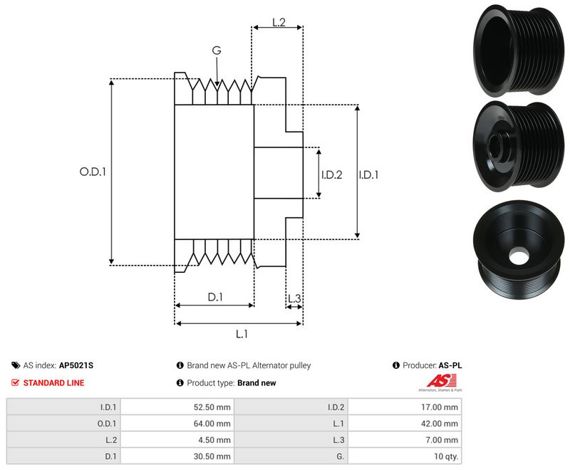 Rihmaratas, generaator, AS-PL AP5021S
