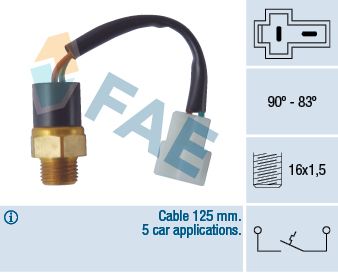 Термовимикач, вентилятор радіатора, Fae 36360