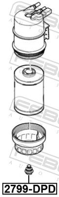 Гвинт для зливання палива, Febest 2799-DPD