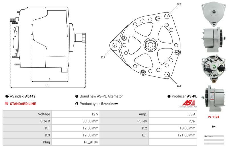 AS-PL A0449 Alternator