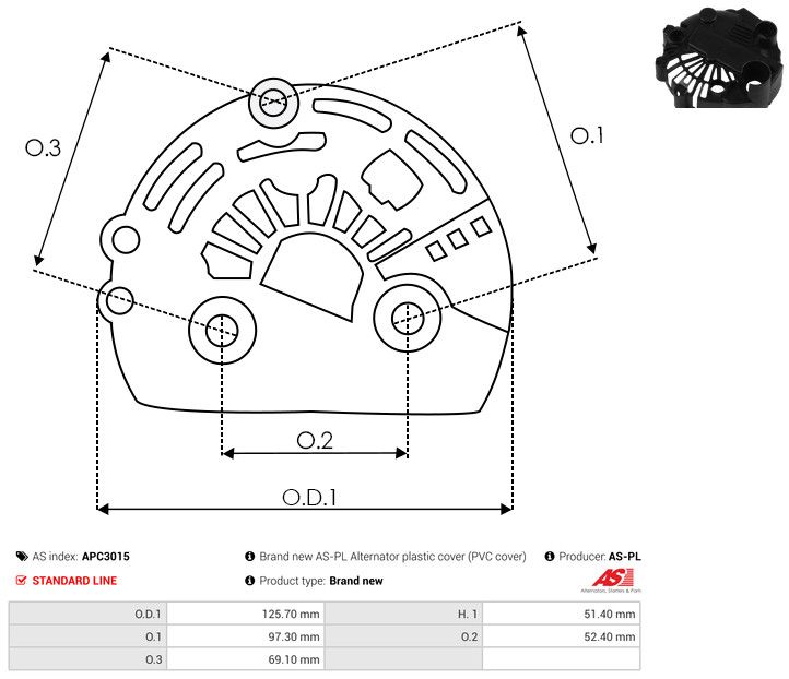 Kaitsekate, generaator, AS-PL APC3015