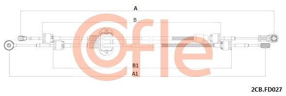 Тросовий привод, коробка передач, Cofle 92.2CB.FD027