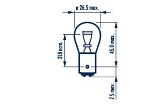 Лампа розжарювання, вказівник повороту, 21/5Вт, p21/5w, виконання цоколя BAY15d, Narva 179164000