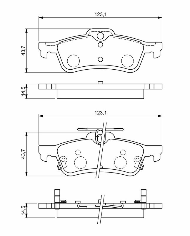 Piduriklotsi komplekt, ketaspidur, BOSCH 0 986 494 719