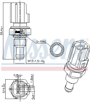 NISSENS 207056 Sensor, coolant temperature