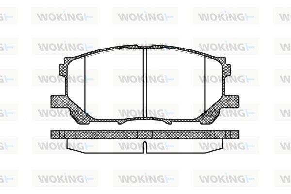 Комплект гальмівних накладок, дискове гальмо, Woking P11393.00