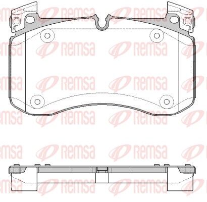 Комплект гальмівних накладок, дискове гальмо, Remsa 1840.00