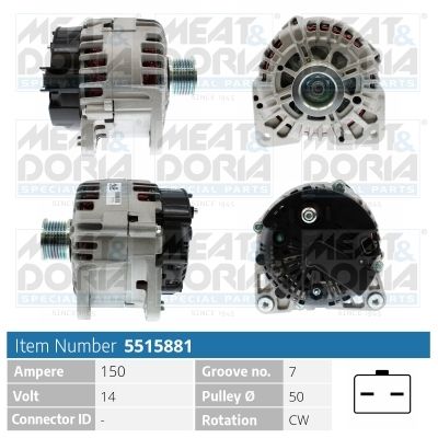 MEAT & DORIA Dynamo / Alternator 5515881