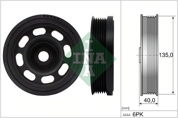 INA 544 0184 10 Шків колінвалу VW Caddy IV/V 1.2-1.6 TSI/TGI/TSi EVO 15-