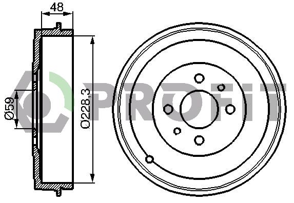 Гальмівний барабан, Profit 5020-0017