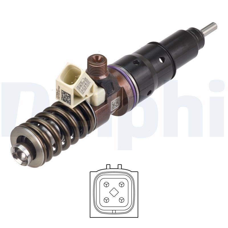 Delphi Diesel Fuel Injector 42019383 VOLVO HDE11 TRUCK 22282198