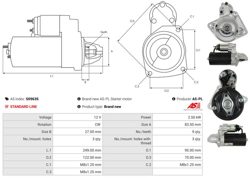 AS-PL S0963S Starter