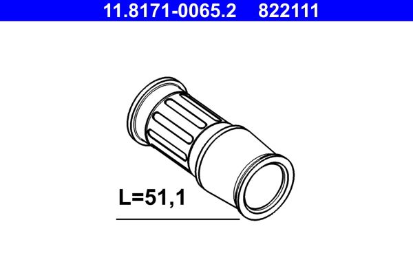 Напрямна втулка, гальмівний супорт, Ate 11.8171-0065.2