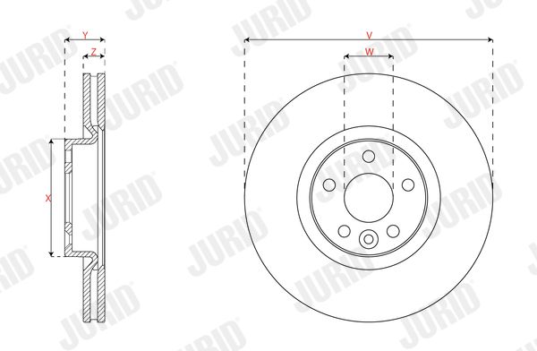 Гальмівний диск, Jurid 563400JC