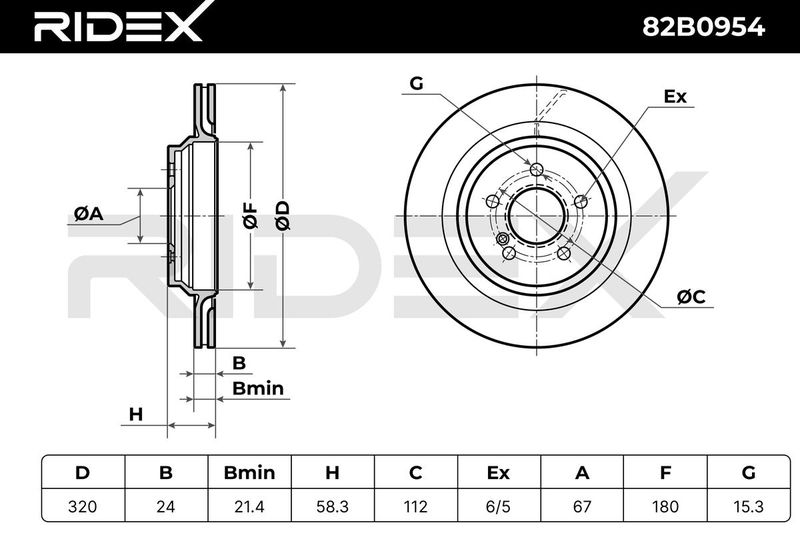 спирачен диск RIDEX