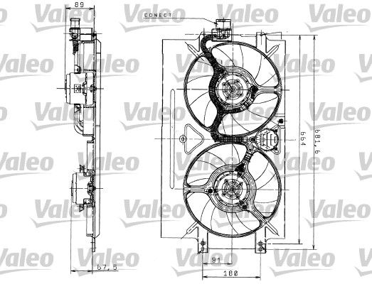 VALEO ventilátor, motorhűtés 698526