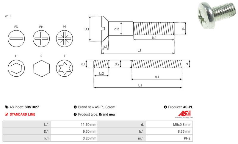AS-PL SRS1027 Repair Set, alternator