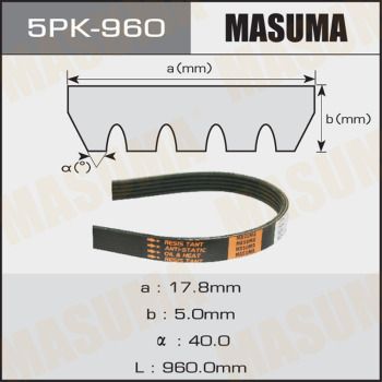 Поліклиновий ремінь, Masuma 5PK-960