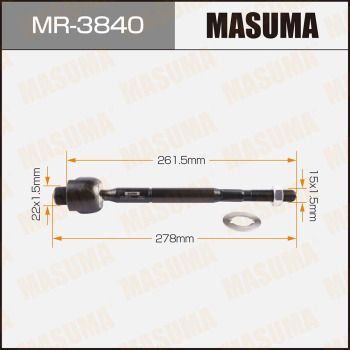 Осьовий шарнір, поперечна кермова тяга, Masuma MR3840