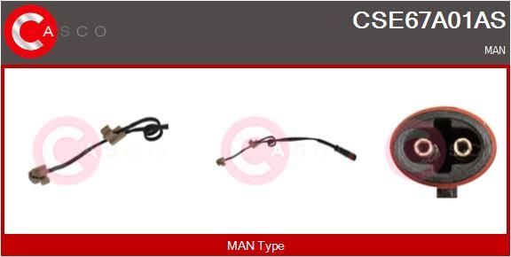 Výstražný kontakt, opotřebení obložení CSE67A01AS