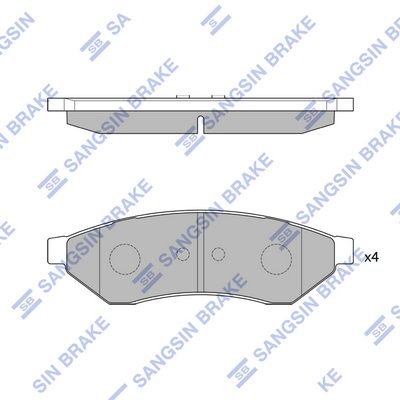 Комплект гальмівних накладок, дискове гальмо, Hi-Q SP1252