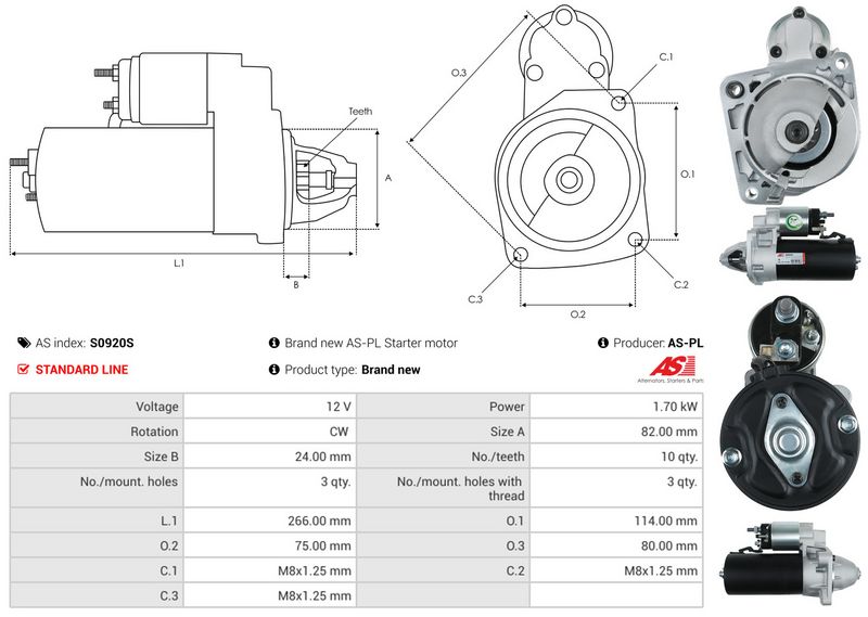 AS-PL S0920S Starter