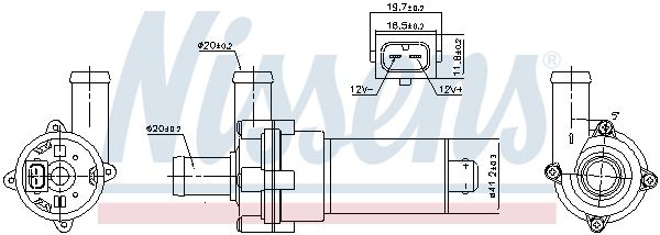 NISSENS 831054 Water Pump, engine cooling