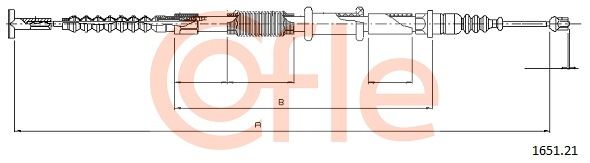 Трос ручного гальма Cofle 165121